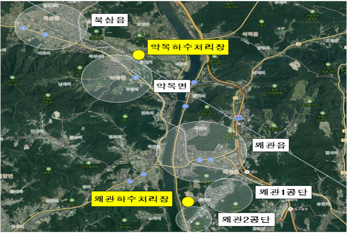 Sewage Treatment Area Map